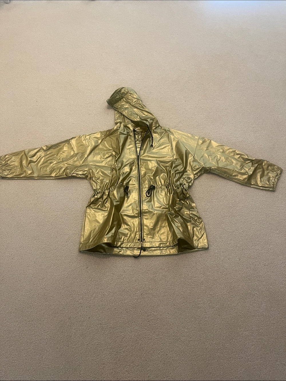 betmar Metallic Gold Hooded Utility Jacket